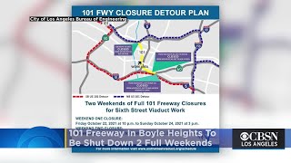 101 Freeway In Boyle Heights To Be Shut Down 2 Full Weekends For More Sixth Street Bridge Work
