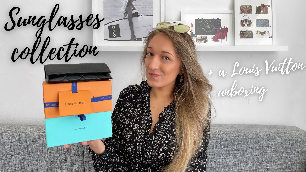 SUNGLASSES COLLECTION + Louis Vuitton unboxing, My thoughts on luxury  sunglasses
