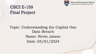 CSCI E 159 Final Project - Nevin Jaison