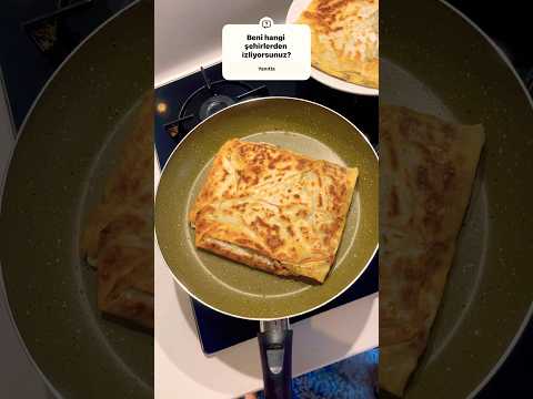 Hazır yufkadan tavada patlıcanlı pratik gözleme tarifi #shortvideo