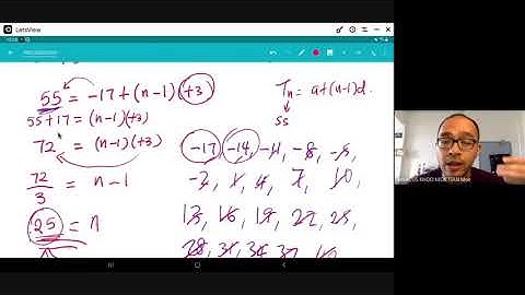 Online Classroom Series 2021: Form 4 Add Math Arithmetic Progressions (Part 3) 14 July