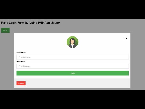Login Form by Using PHP Ajax JQuery