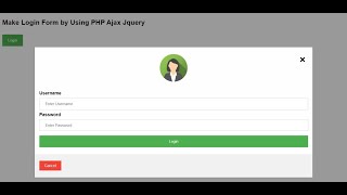 Login Form by Using PHP Ajax JQuery