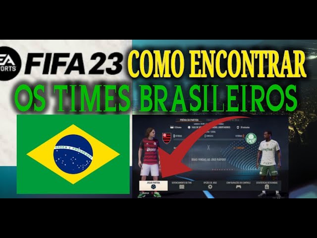 como jogar com times brasileiros no FIFA 23 #fifa23 #brasileirao #time