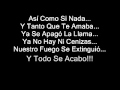 se apago la llama letra xD