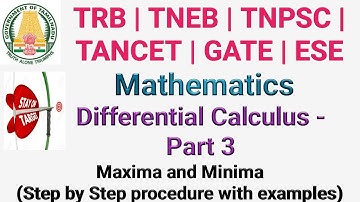 Differential Calculus - Part 3 | TRB | TNEB | TANCET | TNPSC - AE | SSC - JE | RRB - JE | ESE | GATE