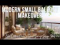 Modern Small Balcony Makeover | Chic Outdoor Decor & Space-Saving Design Ideas