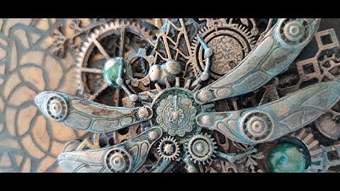 Mixed Media Steampunk Heart with Finnabair mediums