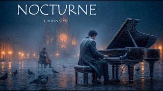 12 Beautiful Adagios & Nocturnes in Chopin Style | Dark Academia Sleep Music | Snowfall Classical