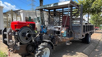 Xe công nông vô lăng cầu đẩy gara đông Xuân đóng bộ tời bụng máy 35 cầu 5 tấn | KPƠL tv