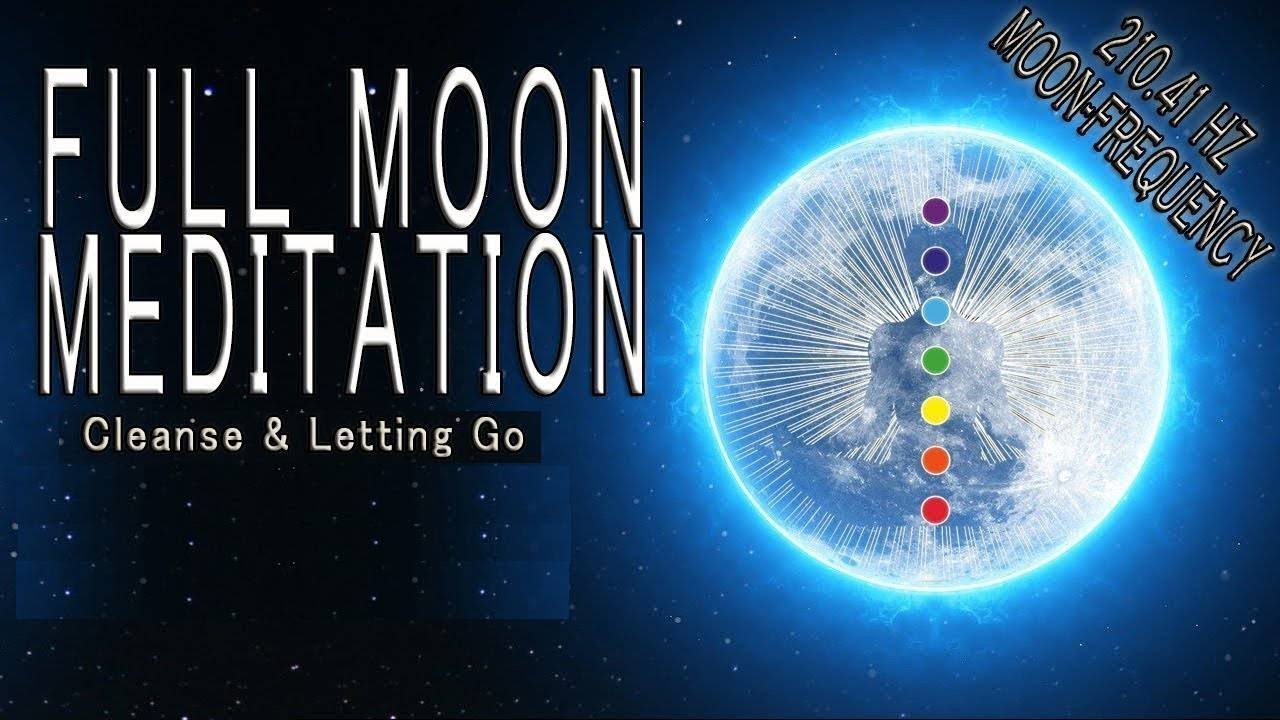 Full Moon Meditation Music February Leo 210.42hz moon frequency lunar ...