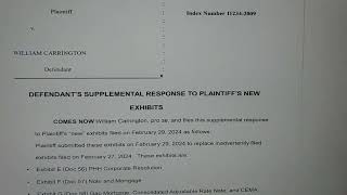 FORECLOSURE update William Carrington Fraud on the court!