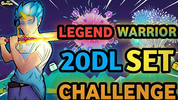 SPECIAL 20 DLS LEGENDARY WARRIOR SET CHALLENGE (NEW SET!!) | Growtopia - Set Challenge #216