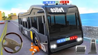 US Police Bus Parking - Coach Bus Driving Simulator | Android Gameplay screenshot 1