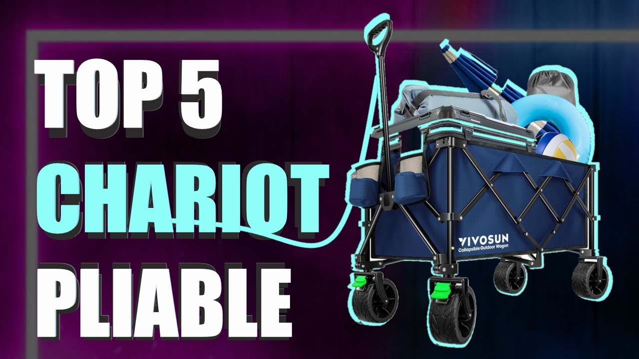 Chariot Pliable Juskys 100 Kg - Chariot De Transport Plage, Camping Ou Shopping - Bleu/Gris