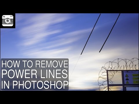 How to remove power lines in Photoshop