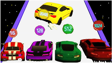 2048 Racing - merge car 2048 run - Gameplay Walkthrough - Part 1 reach 2048