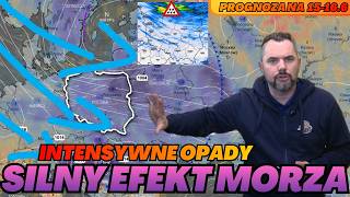 Silny efekt morza. Intensywne opady. Dynamiczna pogoda ma północy. Prognoza 15-16.06