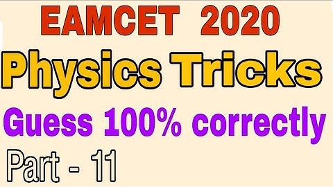 EAMCET Tricks and Cheat Codes || Guess With Less Knowledge