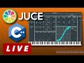 Virtual Analog Synthesizer Plugin in JUCE C++ Framework | Live Coding | #audio #programming