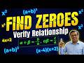 Find Zeroes & Verify Relationship | Polynomials Class 10 Chapter 2 | Part 3 | Cambridge Academy