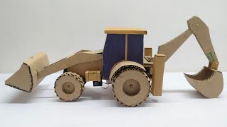 How To Make JCB At Home | DIY Cardboard JCB Bulldozer