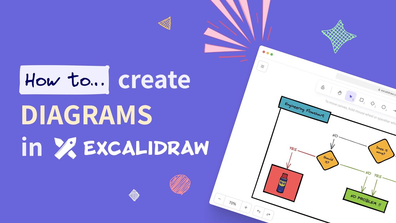 How to create DIAGRAMS using basic tools in Excalidraw
