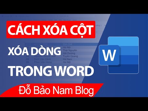 Cách xóa cột trong Word, xóa dòng trong Word 2021, 2019, 2016, 2013…