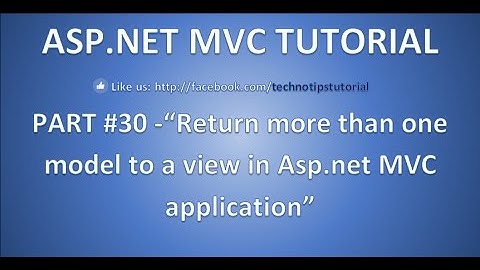 Part 30- How to return multiple models to a view in asp.net mvc | Interview question