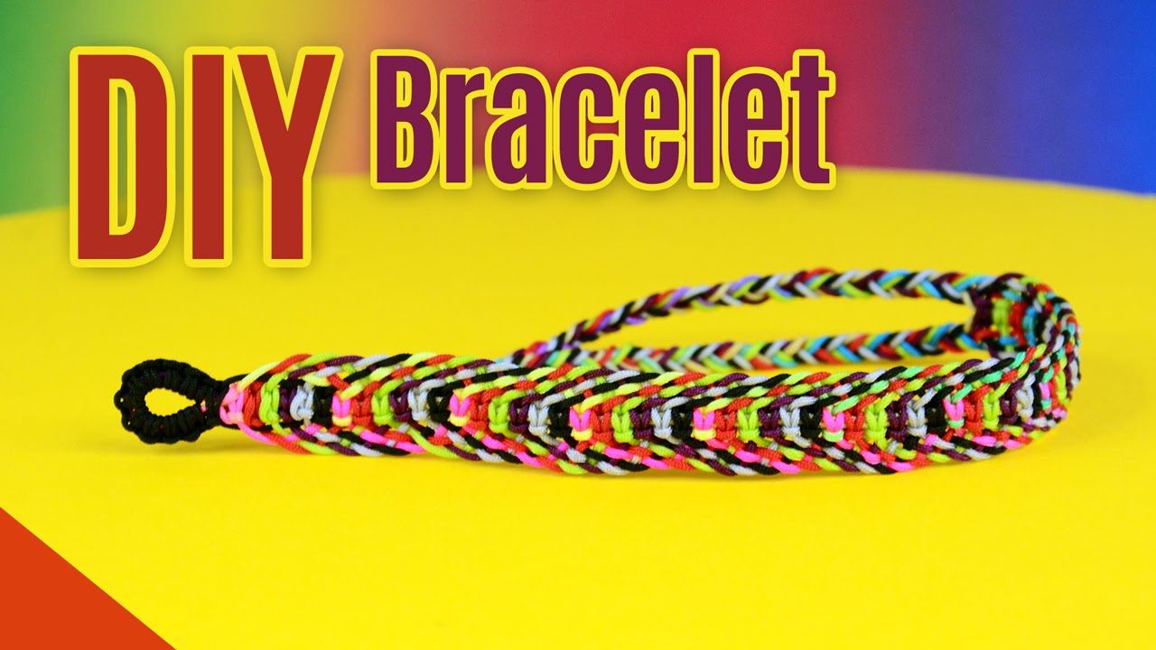 hobby lobby commack DIY Rainbow Fishbone Bracelet | Square Knot Weave Tutorial