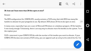 Embedded C questions: 30. How can I have more than 20 files open at once?