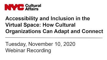 Accessibility and Inclusion in the Virtual Space