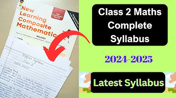 Class 2 Maths Syllabus 2024-25 | What To Teach in Class 2 Maths | Class 2 Maths CBSE ICSE