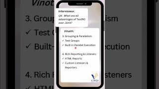 Interview Question: TestNG Q4 : What are some advantages of TestNG over JUnit?