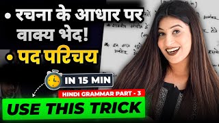 Pad Parichay और Rachna ke aadhar par vakya bhed🔥 Grammar Class 10✅ Super trick + PYQs