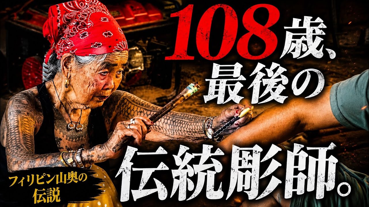 世界最高齢108歳の刺青師の手彫り伝統タトゥーがすごすぎたので会って