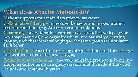 Apache Mahout Interview Questions and Answers for freshers and experienced– Part 1