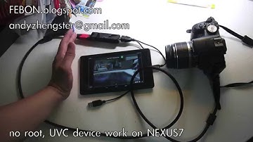[NO ROOT on NEXUS 7 Android 4.4.2 ] DSLR connect UVC HDMI capture card work android