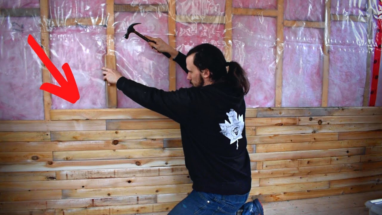 Update New 12x12 Tiny Cabin Gets FIRST Wall Started CEDAR Tongue \u0026 Groove