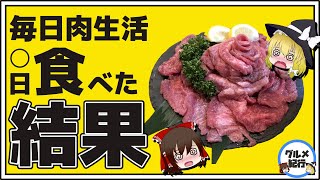 【ゆっくり解説】毎日肉しか食べない食生活を送るとどうなる？40日間食べた結果がヤバイ件について