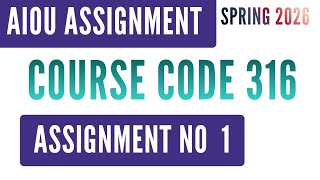 AIOU Code 316 Islamiyat (اسلامیات) Solved Assignment No.1 | Spring 2026 | Intermediate Level