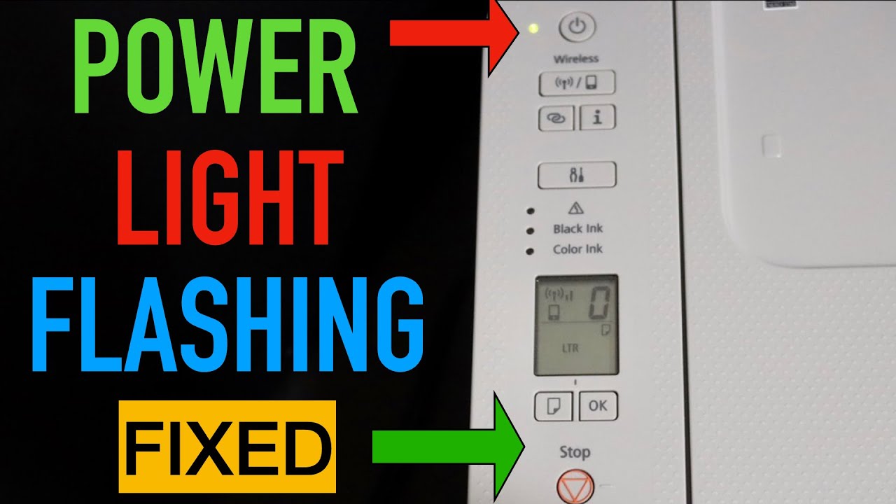 Canon Printer Power Light Flashing - YouTube