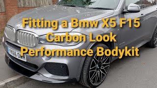 How to Install Bmw X5 F15 Performance M Sport Bodykit Fitting Carbon Look 2013 to 2021