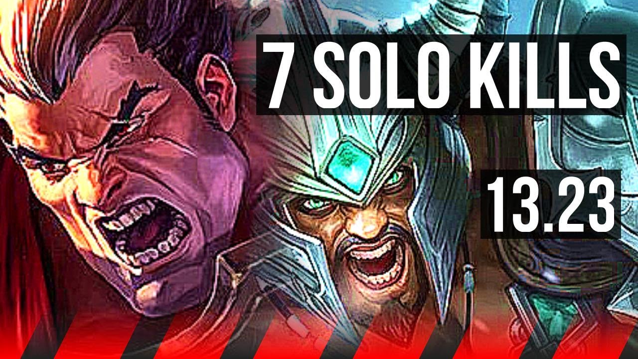 DARIUS vs TRYNDAMERE (TOP) 7 solo kills, 1.3M mastery, Godlike, 400