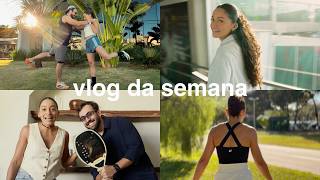 Fomos para São Paulo, abrindo compras juntos, evento de trabalho, corrida no parque...
