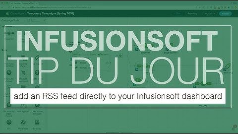 Tip Du Jour 4 - RSS Feed on your Infusionsoft Dashboard | Monkeypod Marketing