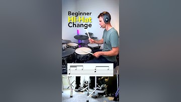Beginner Hi-Hat Change - DRUM LESSON  #drums #drumnotation #drumlessons
