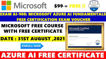 Microsoft AI Free Certificate | Microsoft Azure AI Free Certification Exam Voucher | Free Courses