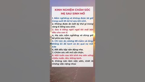 Kinh Nghiệm Chăm Sóc Mẹ Sau Sinh Mổ #dsdaiminh #dsngocminh #health #shorts