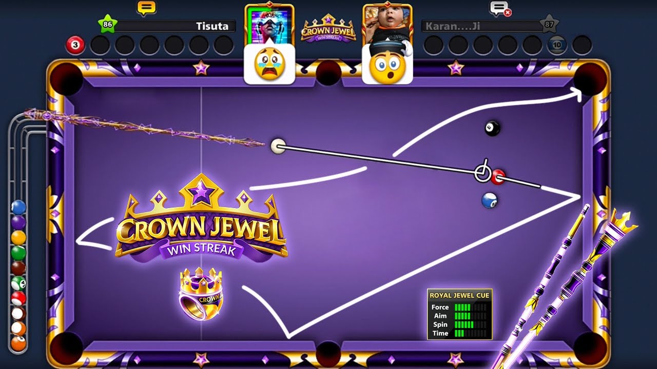 Ep88. NEW Crown Jewel Winstreak - First Rings & Free Cue - 8 Ball Pool🔥